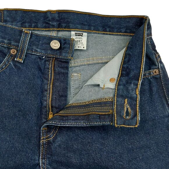 Levi's 505 Jeans Womens 8/M Blue Lower Rise Straight Leg Medium Wash American - Picture 3 of 11